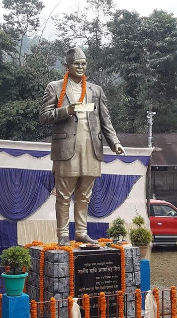 Statue of Agam Singh Giri in Rongo, Kalimpong. 
