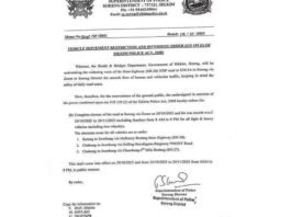 Vehicle Movement Restricted on Soreng-Zoom Road for One Month Due to Widening Work